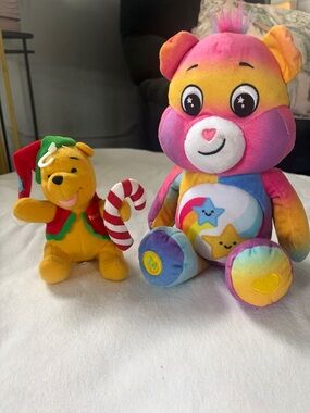 Care Bears Rainbow Plush Bear - Pink Yellow Blue Purple Multicolor